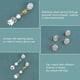 thumbnail image 4 of 50 piezas de aretes de acero inoxidable 304 con tuercas, aretes planos y redondos de metal., 4 of 7