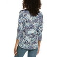 thumbnail image 2 of Jones New York womens  Noodle Print Top, L, Black, 2 of 2