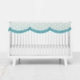 thumbnail image 2 of Bacati - Paisley Petals Floral Aqua Muslin Girls 4 pc Crib Bedding Set with Crib Rail Cover, 2 of 5