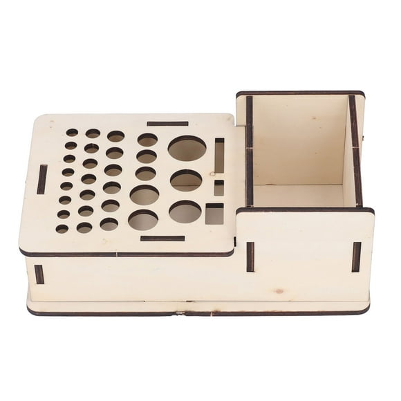 Leathers Tool Organizer, Practical Uniform Wood Texture Detachable Leather Tools Storage Box Shelf For Rollers