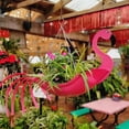 thumbnail image 2 of Hanging Flower Pot  Flying Parrot Flower Pot Hanging Planters for Indoor Outdoor Plants  Rust-Proof Metal Chain Included  
Multifunctional Flower Container Flamingo  Parrot  Rooster, 2 of 6