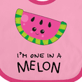 thumbnail image 4 of Inktastic I'm One in a Melon Cute Smiling Watermelon Boys or Girls Baby Bib, 4 of 4