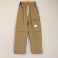 thumbnail image 6 of Women's Zip Off Convertible Straight Leg Cargo Pants, Two in One Long Pants to Shorts with Detachable Hem, Lightweight Travel Hiking Trousers for Outdoor, Breathable Khaki XXL, 6 of 8