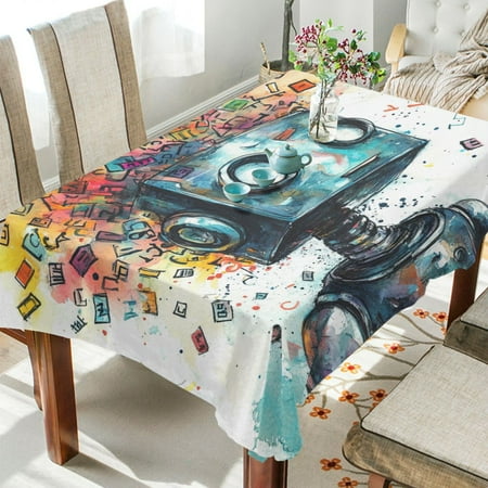 

BZSMCE Square Tablecloth Robbot Pattern Tableclothes