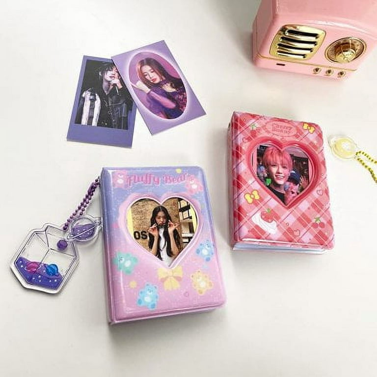 3 Inch Hollow Cherry Photo Albums, Mini Love Photo Album 40 Pockets, Small  Binder Kpop Pocket For Photo Cards Small Cute Photo Album Family Photo Stor