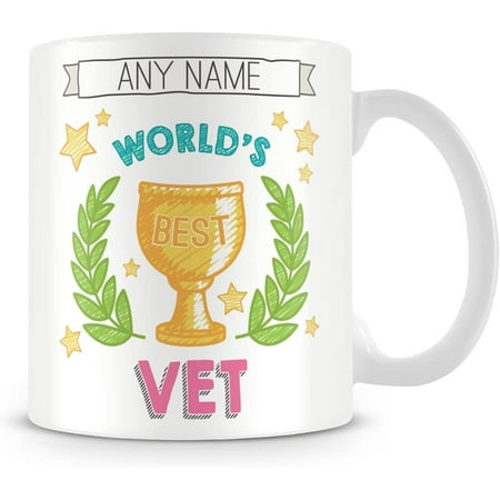 

Vet Mug - Worlds Best Personalised Cup Gift - Customise with Name