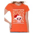 thumbnail image 1 of Awkward Styles Ugly Xmas Shirts for Women Christmas Piggy T-Shirt, 1 of 4