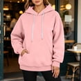 thumbnail image 5 of Fall Sweatshirts for Women Long Sleeve Kangaroo Pocket Drop Shoulder Pullovers Top L, 5 of 7