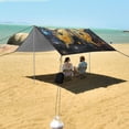 thumbnail image 7 of Wobogo Star Yellow Butterfly Beach Tent Camping Sun Shelter 110 x 125in UPF50+ Outdoor Shade for Trips Fishing Picnics, 7 of 7