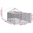 thumbnail image 2 of vidaXL Outdoor Dog Kennel Galvanized Steel Galvanized Steel, PE fabric, 2 of 2