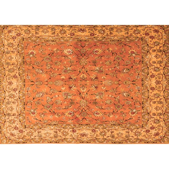 Ahgly Company Indoor Rectangle Persian Orange Traditional Area Rugs, 5' x 7'