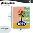 thumbnail image 3 of Inhale Exhale Flower Vase White Framed Giclee Art, design by Nabeela Rumi, 3 of 9