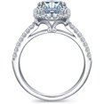 thumbnail image 5 of Jewelerix Halo Cushion Cut Moissanite Engagement Ring 2 CT Double Prong Valentine's Surprise Gift for Her, 5 of 6
