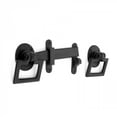 thumbnail image 3 of Renovators Supply Black Iron Gate Latch 9.4 in Door Latch Oval Base Plate w/Screws, 3 of 6