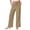 Khaki, variant on Girls Cotton Linen Pants Wide Leg Drawstring Elastic High Waist Pants Teen Summer Casual Loose Lightweight with Pockets (Red, 8-9 Years)