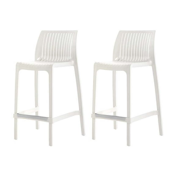 Lagoon Milos Resin Stackable Counter Stool Set of 2