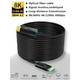 thumbnail image 3 of 8K 60Hz HDMI 2.1 Fiber Optical Cable 4K 120Hz 2.0 Ultra High Speed 48Gbps HDR eARC 3D HDCP 3FT/6FT/10FT/16FT/33FT/49FT/66FT/98FT/164FT For TV Projector, 3 of 7