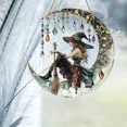 thumbnail image 6 of Aodebiao Moonlight Witch Acrylic Stained Glass Window Hanging Sun Catcher Decor Stained Panel Hangings Wall Art Decor, for Friends and Family (Moonlight Witch), 6 of 6