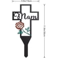 thumbnail image 2 of Metal Cross Garden Stake Graves Cemetery Decorations, Cemetery Memorial Cross Stake for Dad, Metal Cross Yard Stake Grave Markers, Memorial Signs Marker for Dad Grave, 2 of 8