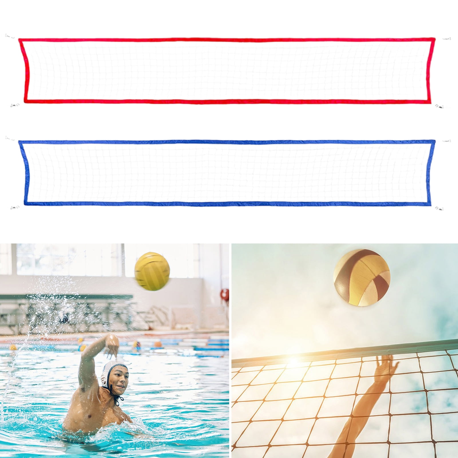 YIFAEUX Pool Volleyball Net Replacement Portable 15 x 3ft Volleyball Net for Adult Water Game Outdoor Backyard Swimming Pool Beach Party
