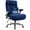 Blue, variant on Big and Tall 700lbs Office Chair, Ultra-Soft Fabric Executive Desk Chair, Ergonomic Computer Chair with 3D Flip Up Arms, Adjustable Lumbar Support, Heavy Duty Metal Base and Quiet Rubber Wheel, Black