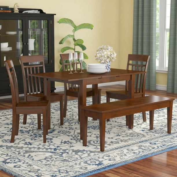 Antonio 6 Piece Extendable Solid Wood Dining Set, Seating Capacity When
