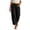 *Black, variant on ClodeEU Women's High Waist Straight Leg Cropped Pant,Casual Loose Capri Pants with Pockets Army Green,Women's Plus L