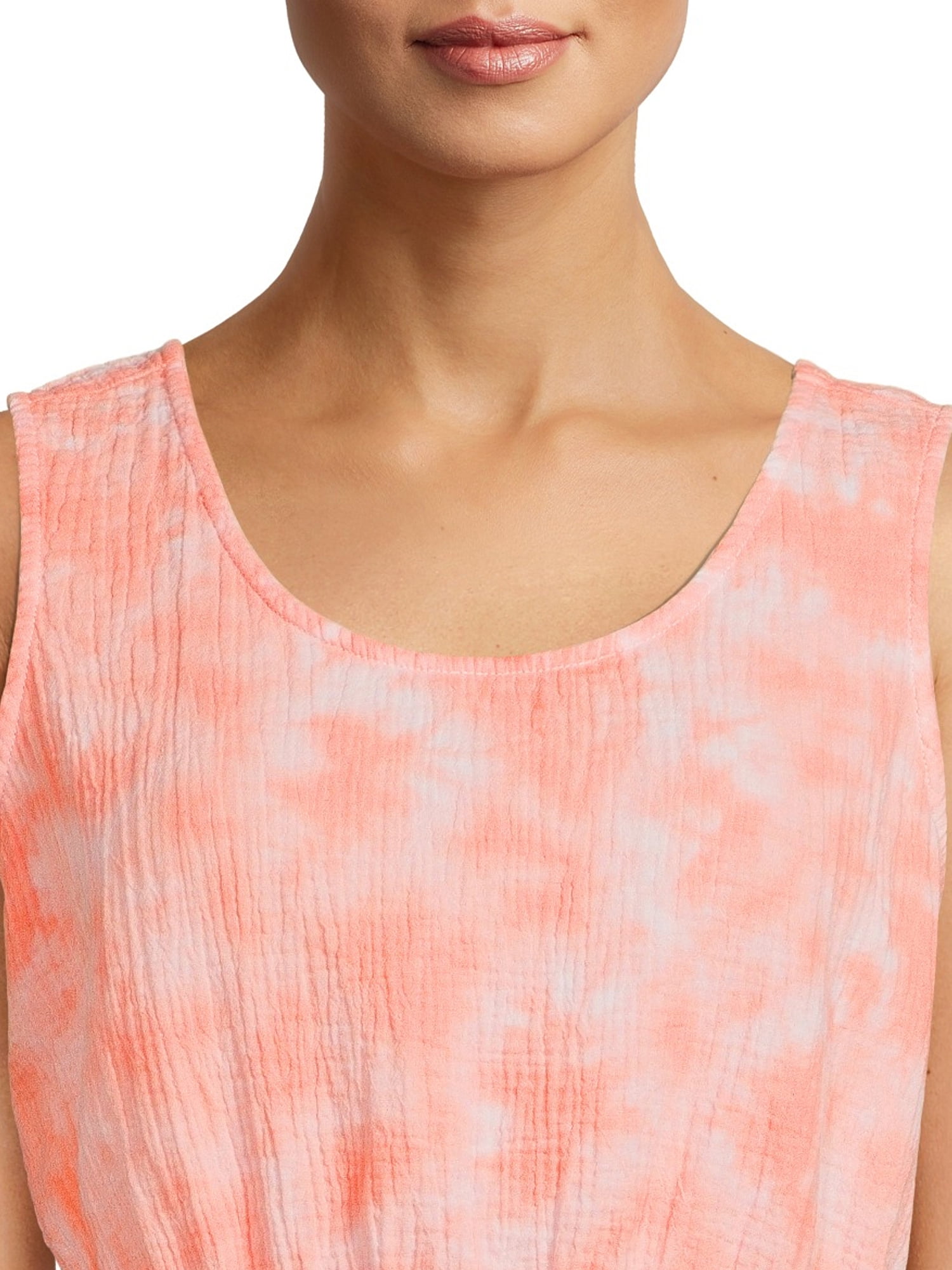 Time And Tru Women's Coordinating Peplum Waist Tank Top