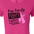 thumbnail image 4 of Inktastic Our Family Fights Together Breast Cancer Awareness Women's T-Shirt, 4 of 5