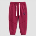 thumbnail image 2 of Gibobby Boys Pants Toddler Boys Joggers Pants 12 Months 2T 3T 4T 5T Kids Athletic Soft Sweatpants With Pocket Drawstring Toddler Jogger Pants(12-18 Months,Red), 2 of 4
