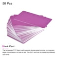 thumbnail image 2 of Uxcell Blank Cards Purple Plastic Card 30mil for ID Badge Printer, Graphic Quality, Pack of 50, 2 of 4