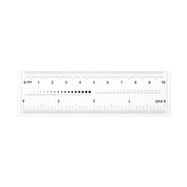 Unique Bargains Flexible Ruler 4 Inch 0.1mm Scale PET Plastic Covered Thickened Film Straight Ruler