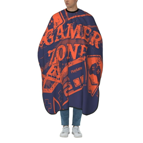 ZICANCN Hair Cutting Cape for Adults, Gaming Gamer Zone Cape Salon Barber Cape for Hair Stylist Shampoo Capes Waterproof 55x66 IN