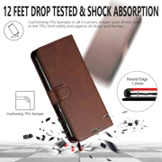 Starshop Motorola G 2026 Case Phone Cover Wallet Pouch Case With Glass Screen - Brown