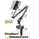 thumbnail image 2 of Soporte para Tablet y Celular NQQNQQ 92 cm Rotación 360° Base de 5 Agujeros, 2 of 7