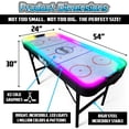 thumbnail image 4 of PartyLife 54-Inch Arcade Air Hockey Table – LED Lights, Fold & Store Leg Design, Smooth Playing Surface, Powerful Motor – Perfect for Kids & Adults, 4 of 6