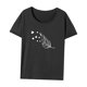 thumbnail image 3 of Camiseta de verano con cuello redondo para mujer, para uso diario, vacaciones, caminar, oficina, trabajo L, 3 of 7