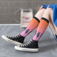 thumbnail image 5 of Goofa Beach with Palm Trees Pattern Adult Stockings, Color-Block Knee High Socks, Comfortable and Breathable, Soft and Stretchable, Sports, and Decoration, 5 of 6