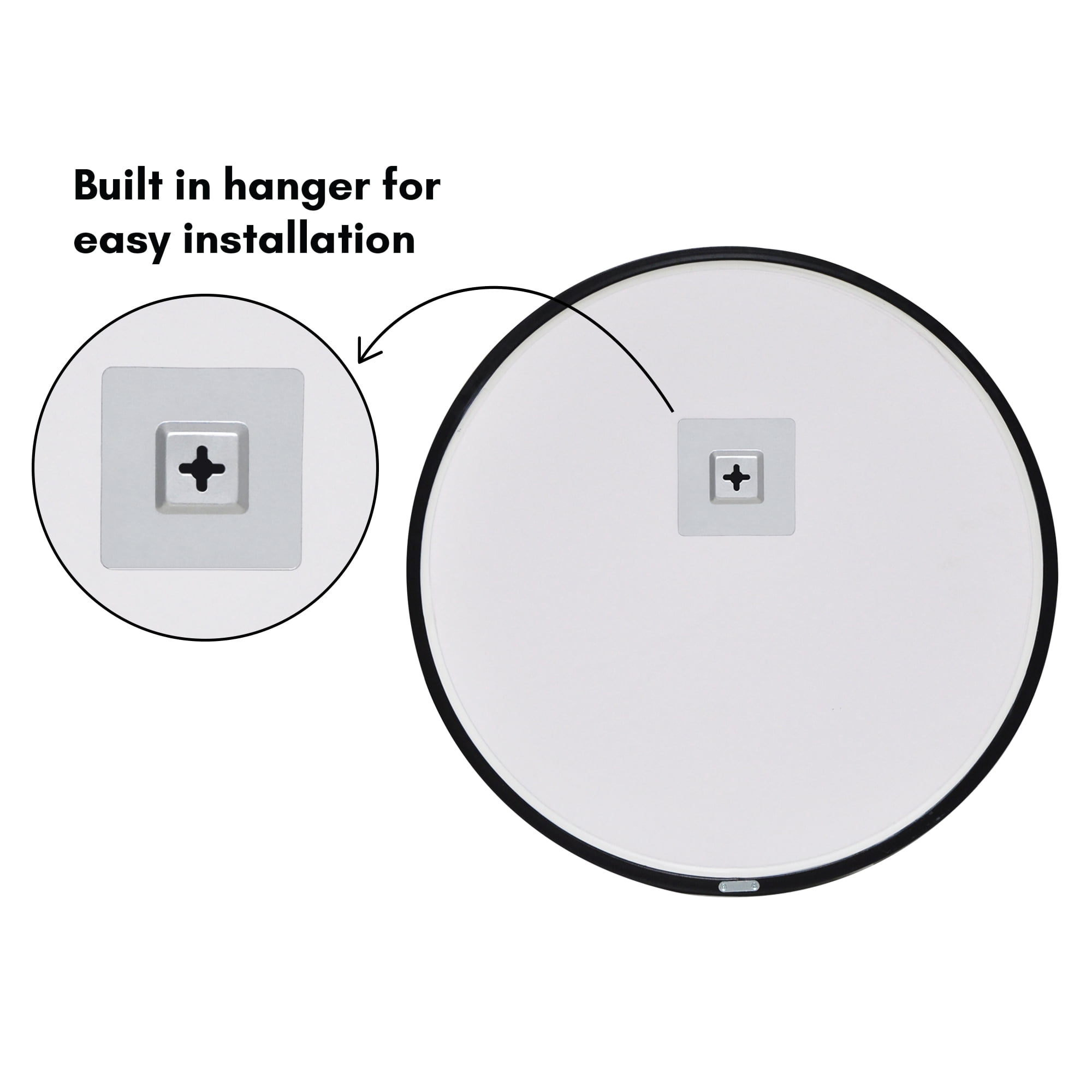 Americanflat - 20x20 Framed Black Round Mirror - Circle Mirror for Bathroom, Bedroom, Entryway, Living Room