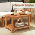 thumbnail image 6 of Costway 10 PCS Acacia Wood Patio Furniture Set with Cushions and 2-Tier Coffee Table, 6 of 9