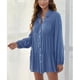 thumbnail image 3 of Vestido de manga larga para mujer camisa de vestir de un solo pecho cuello de camisa de poliéster bien combinado para la vida diaria ANGGREK Otros, 3 of 6