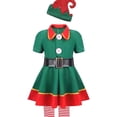 thumbnail image 1 of Vestido de elfo para niños y adultos, disfraz divertido de Navidad para fiesta de carnaval familiar (140cm femenino), 1 of 5