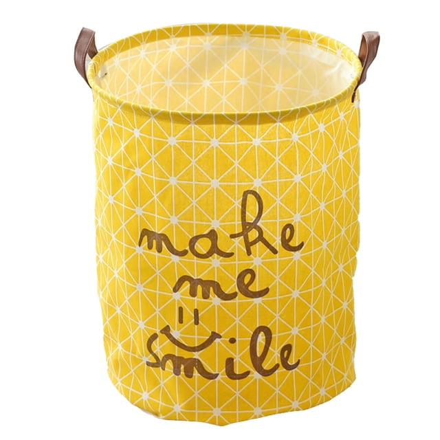 Foldable Round Laundry Basket,Laundry Basket Cotton Linen Dirty Clothes Storage Bag Laundry Organizer Enhanced Durability