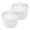 thumbnail image 3 of Shisuyan 2pcs Ceramic Stew Bowl Soup Pot Restaurant Dessert Cup with Lid, 3 of 9