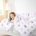 thumbnail image 3 of Manfei Romantic Sweet Bowknot Letter R Monogrammed Twin Bedding Sets 7-Piece for Kids Teens,Dreamy Purple Initial Bow Bedding Comforter Set for Girls Women,Super Cozy Room Decor, 3 of 7