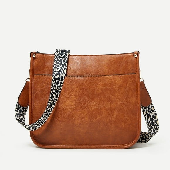 Vegan Leather Crossbody Fashion Shoulder Bag Purse with Adjustable Strap,30.5*26*9.5cm