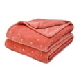 thumbnail image 2 of BNM Polka Dot Plush Soft Fleece Blanket, Twin, Creamsicle, 2 of 9