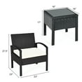 thumbnail image 3 of BLACK JAGUAR Cushioned Outdoor Wicker Rattan Chair Set Patio Furniture Backyard Seat, 3 of 5