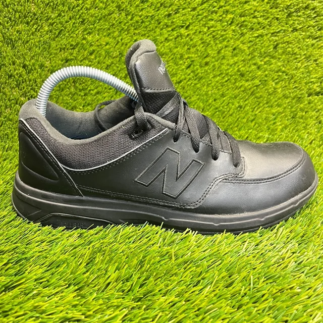 New Balance 813 V1 Mens Size 9.5 Black Athletic Leather Walking Shoes Sneakers