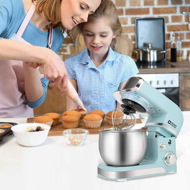 Stand Mixer Kitchen in the box 3.2Qt Small Electric Food Mixer 6 Speeds  Portable Lightweight Kitchen Mixer for Daily Use with Egg Whisk Dough Hook  Flat Beater (Purple) 